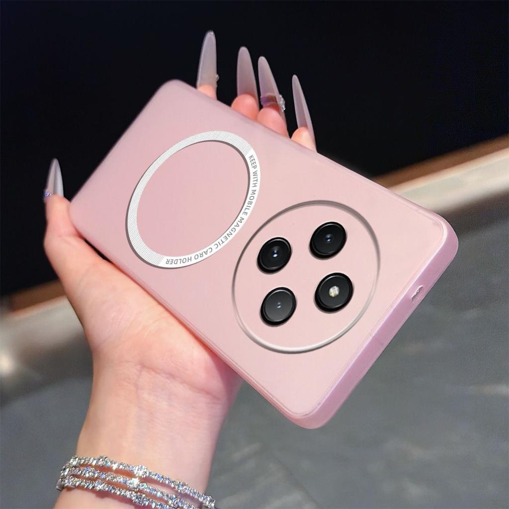 Magnetic Semi‑Transparent Matte Phone Case for Xiaomi Redmi 14C 4G,POCO C75 Soft TPU Shockproof Cover