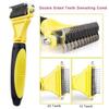 Stainless Steel Two-Sided Shedding Comb Comfortable Handle Pet Dog Fur Knot Cutter  For Dog Cat
