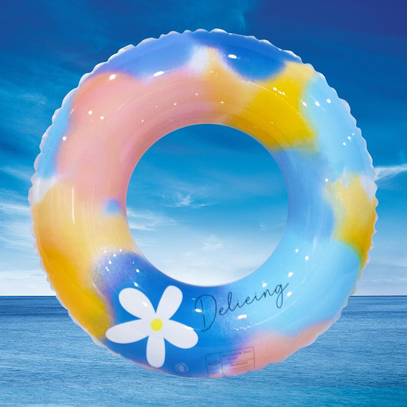 

Новое кольцо для плавания с радужным цветком, водные виды спорта, Интернет-знаменитости, маленькая фея, утолщенное детское кольцо для плавания из ПВХ 60#