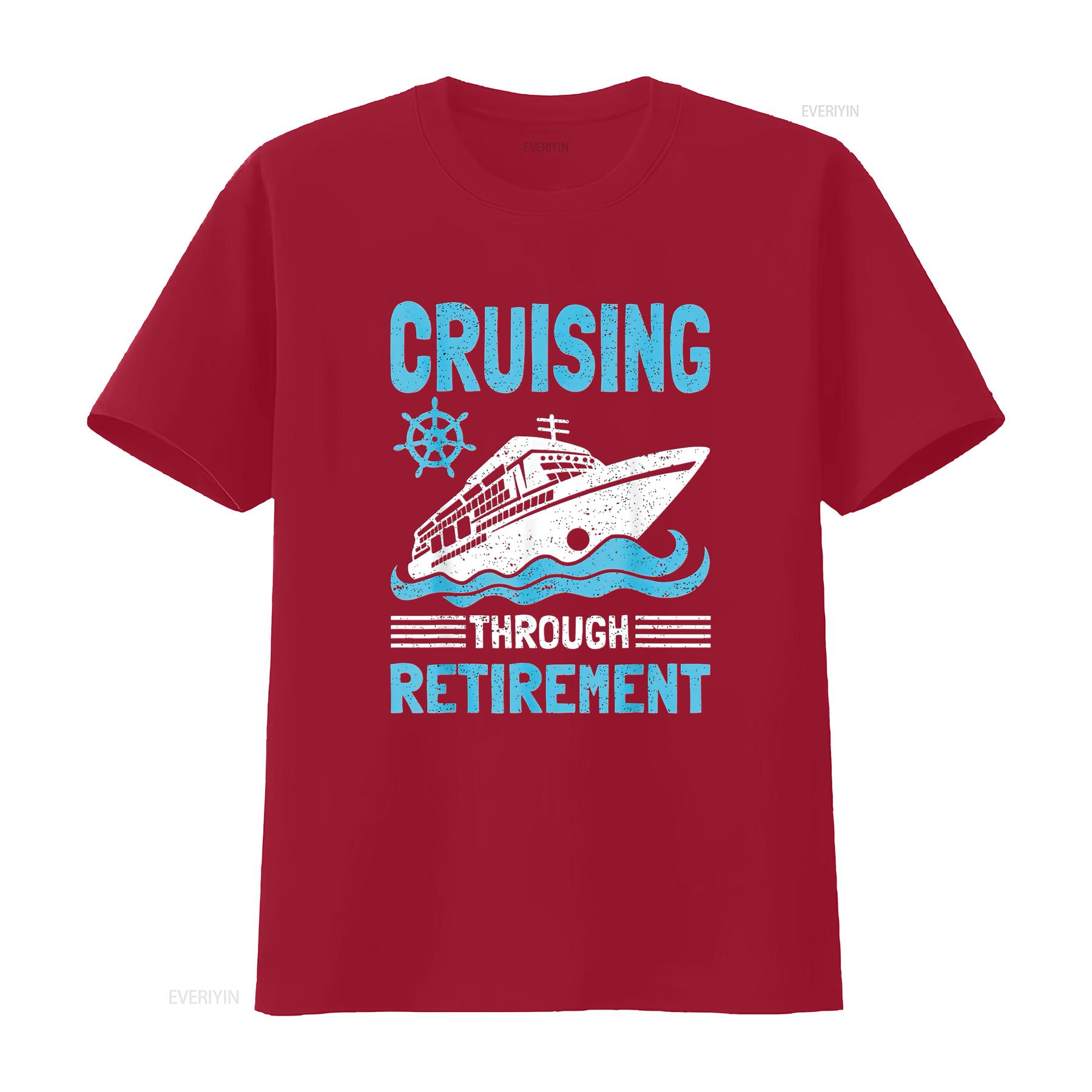 

Cool Retirement Cruise Art Women Ship Retired Vacation T Shirt vintage Washed Slightly graphic fashion Soft Comfortable S