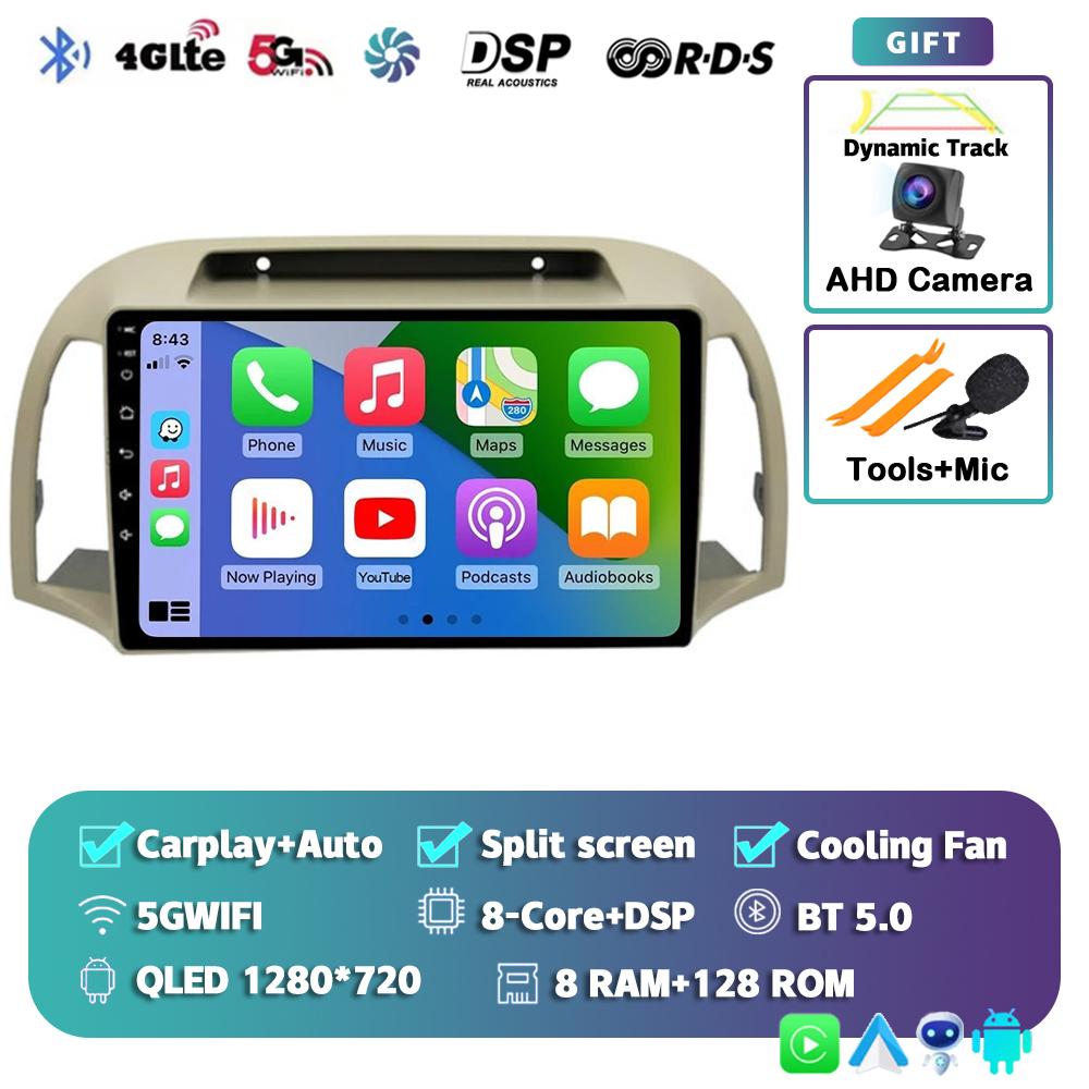 Android 14 Carplay Auto Car Radio For Nissan March Micra K12 2002-2010 Navigation Autoradio Audio Multimedia Video Player Stereo