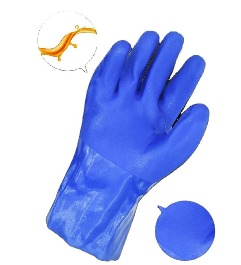 Polyester Waterproof Acid & Alkali Resistant General Purpose Gloves with Anti-Slip Anti-Impact Anti-Cut Anti-Static Features Xl синий