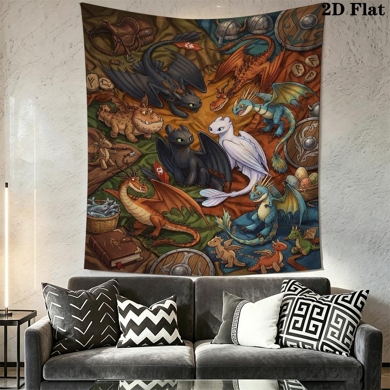 Come Allenare un Drago Arazzo da Parete Appeso Estetico Coperta in Tessuto Stampato Arazzi Decorativi per Camera da Letto Soggiorno Arredamento per la Casa