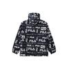 Fila Logo Full Print Hooded Loose Jacket Men Jacket Black F11M934708F-PT
