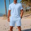 2025 Men's Slim Fit Summer Sports Polo & Shorts Set