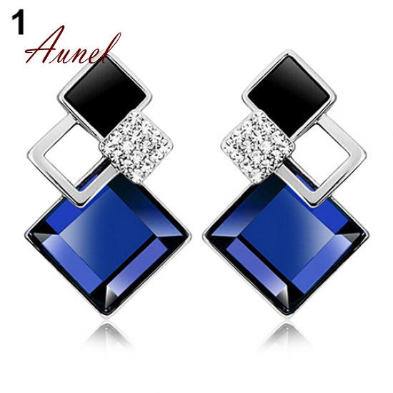 Womens Eardrop Earrings Plastic Rhombic Party Jewelry Korean Style