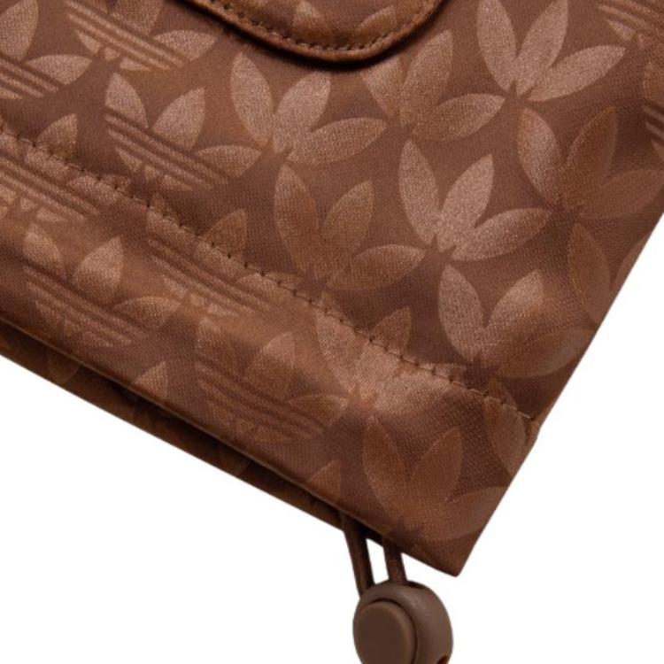 Adidas Originals FW24 CN TT Monogram Series Loose Fit Stand Collar Long Sleeve No Hood Pilot Jacket Unisex Jacket Brown JX4202