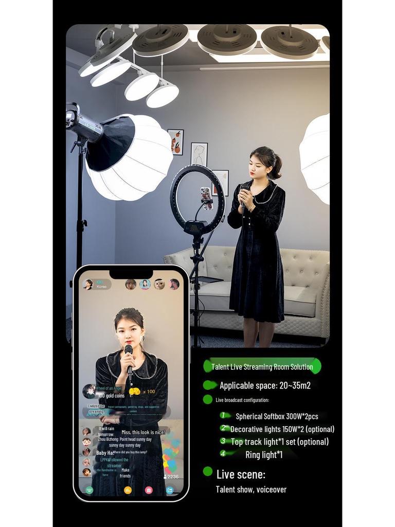Live-Übertragung Soft Light Lampe für professionelle Fotografie und mobiles Filmen
