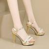 Low-heeled High-heeled Shoes Woman Xie - New Stylish and Versatile Sandals