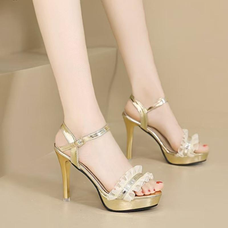 Low-heeled High-heeled Shoes Woman Xie - New Stylish and Versatile Sandals