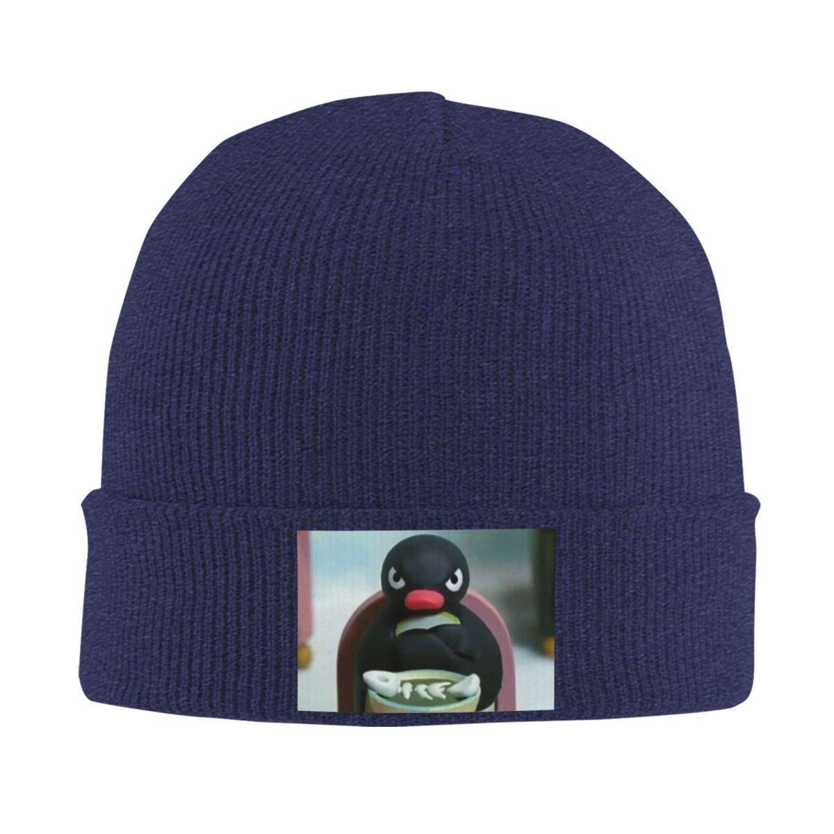 

Pingu The Penguin Angry - Noot Noot Warm Knitted Cap Hip Hop Bonnet Hat Autumn Winter Outdoor Beanies Hats for Unisex Women Adult