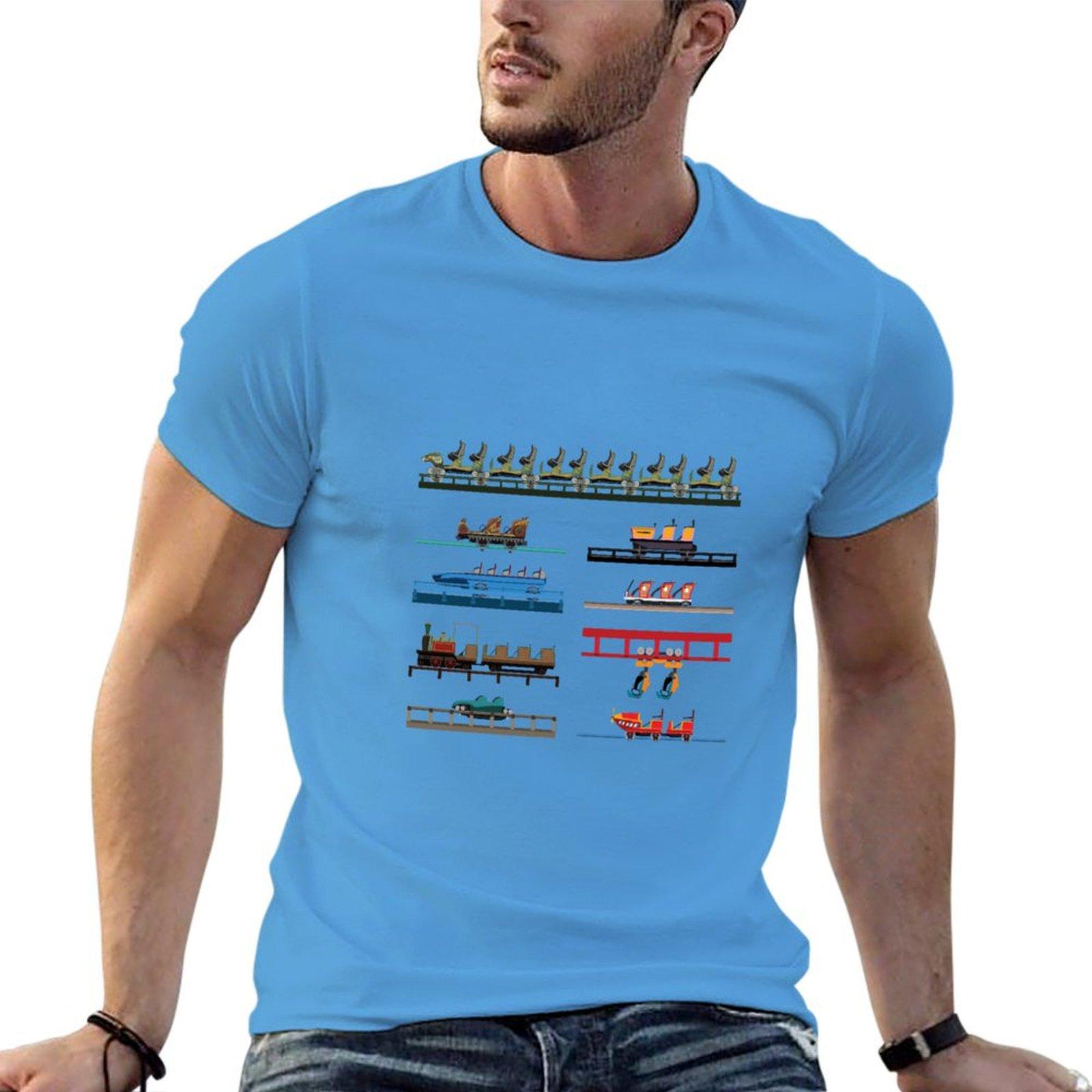 Walibi Belgium Coaster Cars Design T-Shirt graphic tee shirt tees custom t shirt men t shirt S