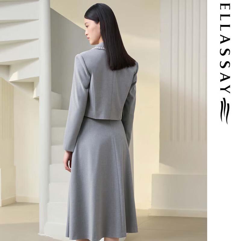 ELLASSAY High-Waist Pleated Asymmetric Midi Skirt