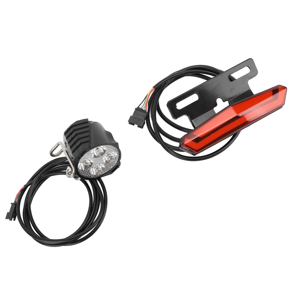 24?48V Electric Bike Front Brake Rear Light LED High Brightness Bike Light Set for Electric Scooter