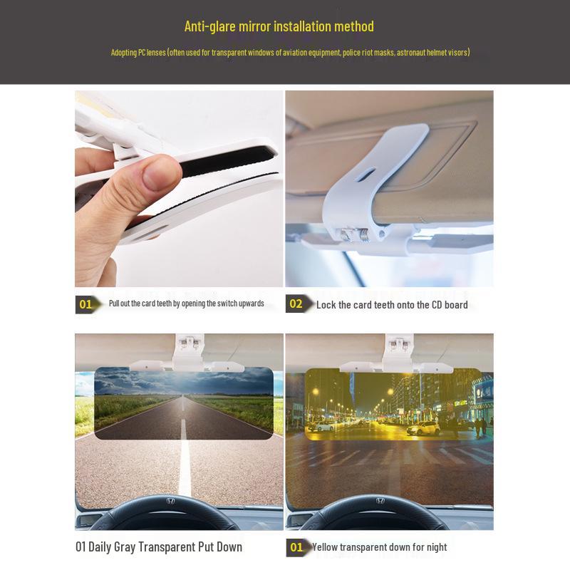 Universal Car Anti-Glare Sun Visor Glasses for Eye Protection