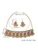 Bohemian Indian Style Rhinestone Tassel Necklace & Earrings Set for Women