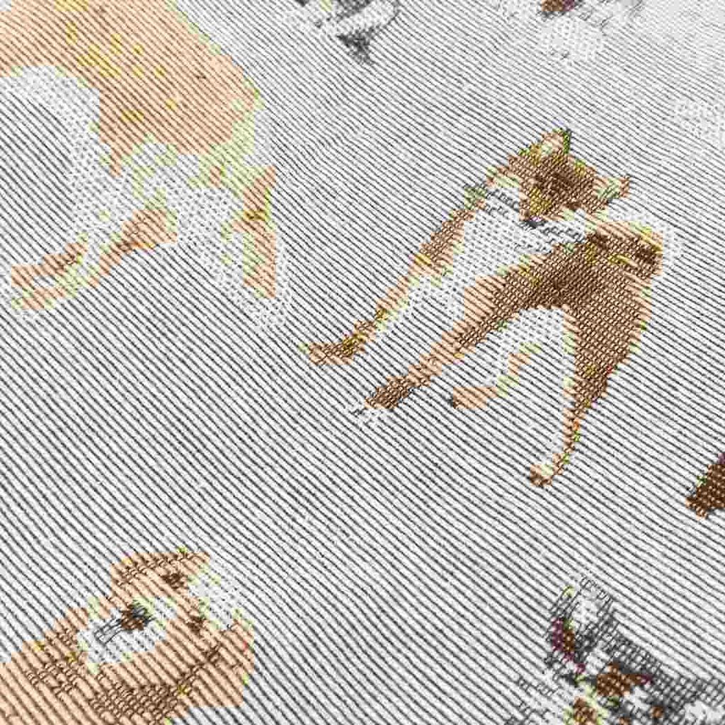 Friends Hill Toridori Gallery Gussetless Tote Bag, Many Dog, Gray, BW-103-333