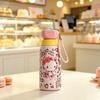 New cartoon cat children's water cup 111 stainless steel vacuum thermos cup with lifting rope household portable straw cup