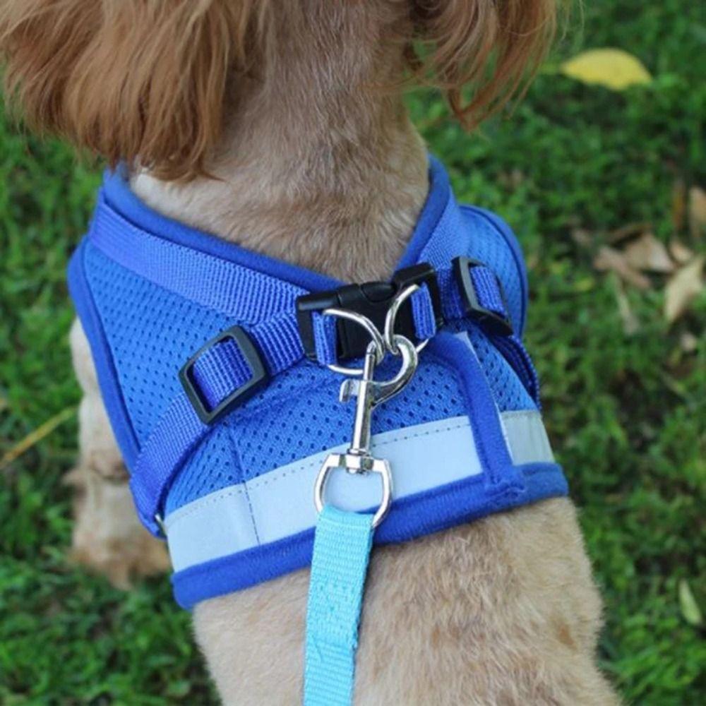 Polyester Pet Chest Strap Mesh Pet Vest Harness Dog Cat Accessories Cat Dog Harness  Pet