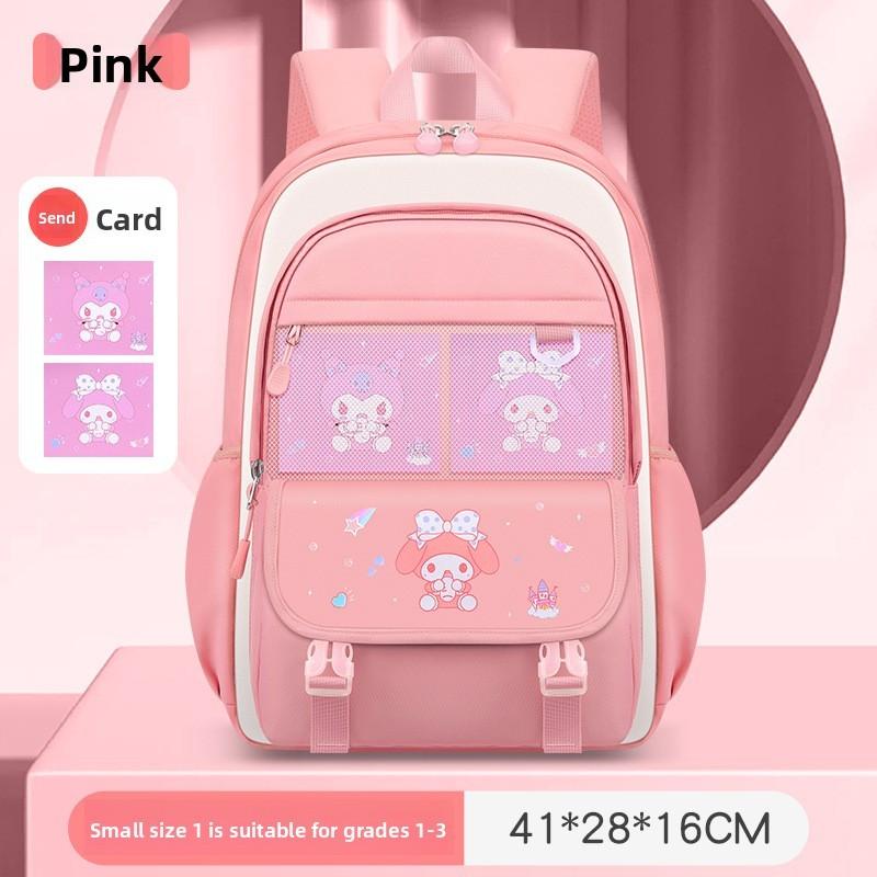 

Sesame Baby Kids School Backpack For Elementary Girls With Lightweight Nylon Material And Padded Shoulder Straps Pink Small