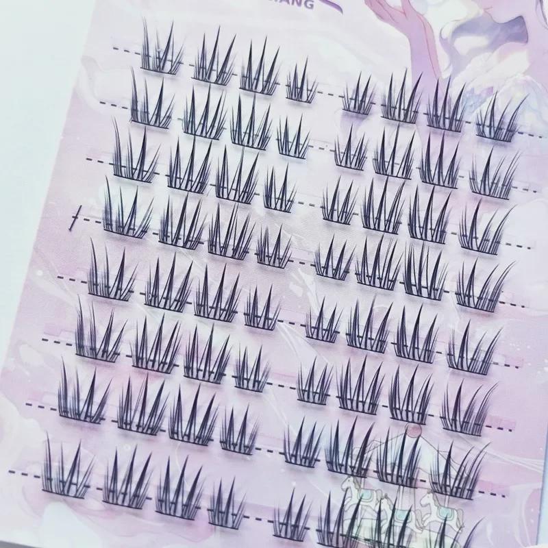 Yue Jiao Niang Taohua Jie Natural-Looking False Eyelashes – Girl Group Idol Style, Thin Stem, Segmented Clusters for a Photogenic Look