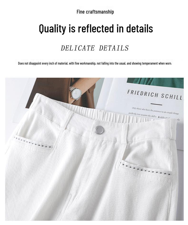 Women's Summer High-Waisted Loose Straight-Leg Wide-Leg Jeans