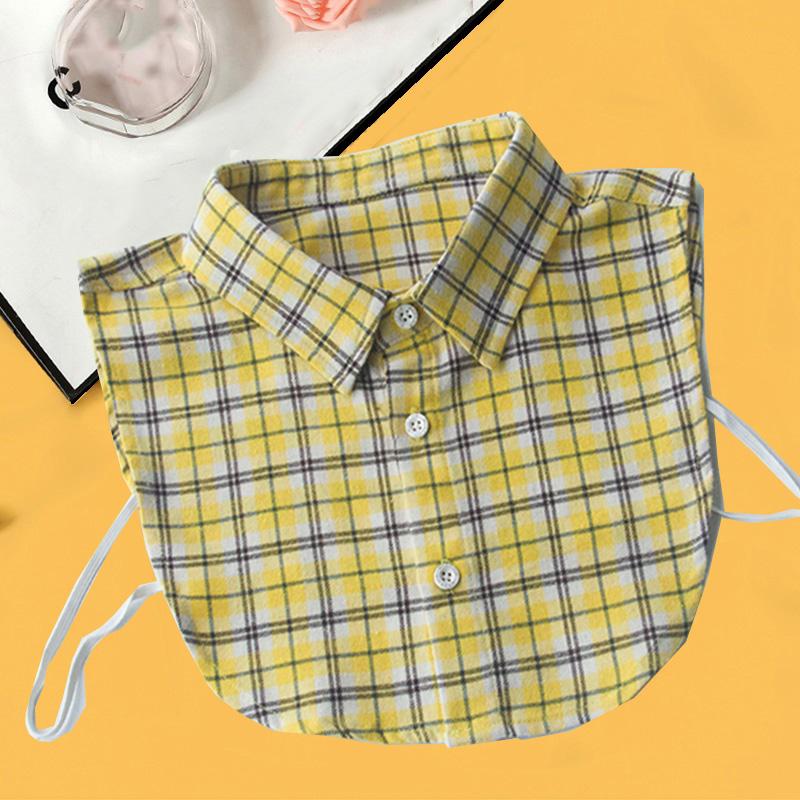 

Клетчатые съемные воротники для женщин, мужчин, детей, накладные воротники для рубашек, накладные воротники для детей, взрослых, манишки, фальшивый воротник