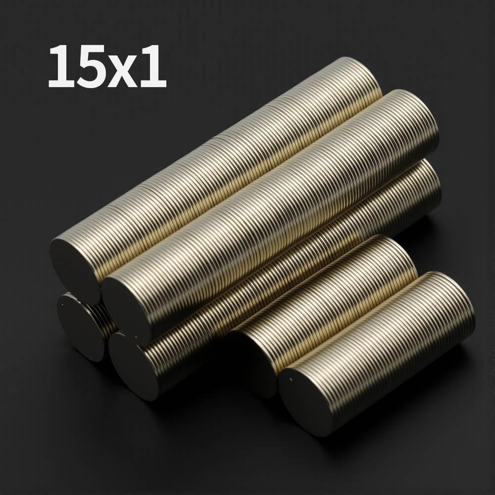 N35 Runder Neodym-Magnet Kleiner Starker Permanentmagnet Für DIY Basteln Modellbau Befestigung von Hardware Heimdekoration 15x2 15x5mm