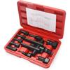 Quitoka Pilot Bearing Puller Tool Set, 8-29mm, 10-Piece Set, Internal Hook Compatible, Motorcycle Gear Puller, 2-Prong Bearing Remover, Tool Case Incl