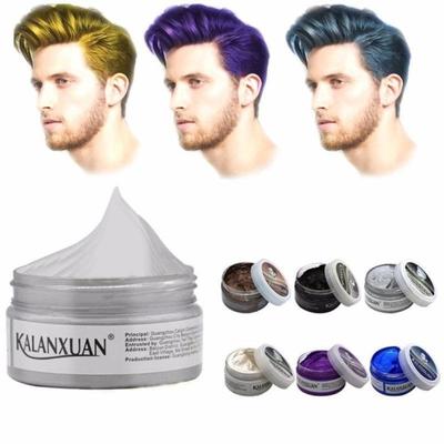 Unisex One-time Molding Paste Seven Colors Available BLUE Burgundy Grandma Gray Green Hair Dye Wax