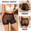 S-XXL Lace High Waist Boyshort Underwear Women's Sexy Hollow Out Solid Color Lingerie Transparent Stretchy Boxer Panties