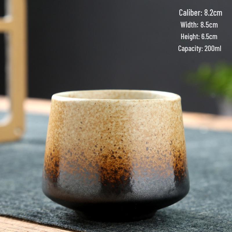 Retro Coarse Pottery Ceramic Coffee and Tea Cup for Home Use