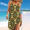 Women's Beach Dress Mini Dress Print Casual Modern Dress Sleeveless Loose Fit Outdoor Daily Summer
