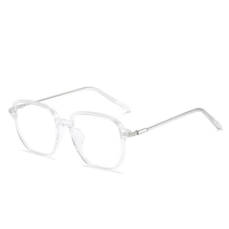

Big Frame Anti Blue Rays Polygon Finished Myopia Glasses Women Men Single Lens Prescription Eyeglasses 0 -0.5 -1.0 -1.5 To -6.0 0 прозрачный белый