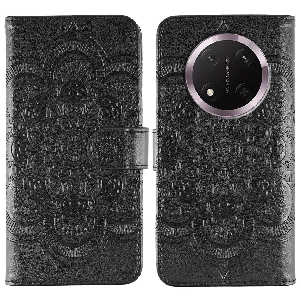 Phone Case For Honor Magic7 Lite 5G/X60 Pro 5G/X9c 5G PU Leather Mandala Imprinted Design Wallet Cover
