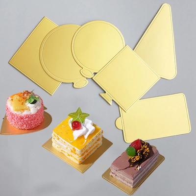 100Pcs New Pastries Display Tray Dessert Board Base Paper Coaster Decorative Tools Mousse Mat Silver Disposable Cake Cardboard