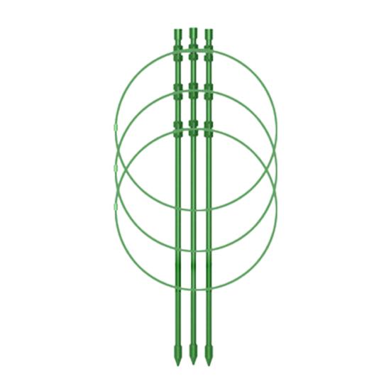 Plant Support Stand with Adjustable Rings Stable Construction Non-Fading Simple Installation Climbing Plants