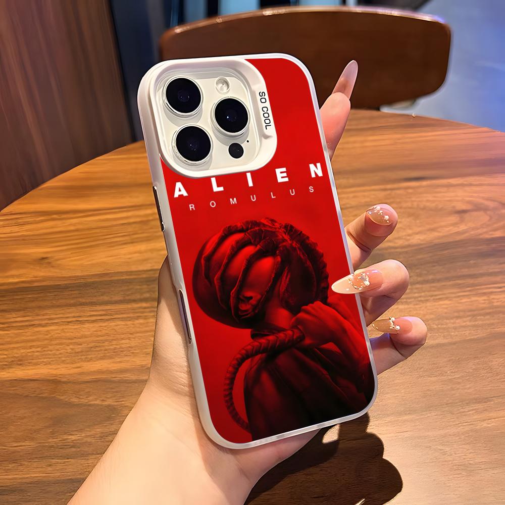 Movie A-Alien Romulus Phone Case For IPhone 17 Air 16 15 14 Plus 13 12 11 Pro 7 8 XS Max XR Silver White Bumper Case