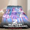 1pc Kpop Demon Hunters Blanket, Home Printed Throw Blanket - Soft Blanket Gift for Family, Washable Sofa Bed Blanket