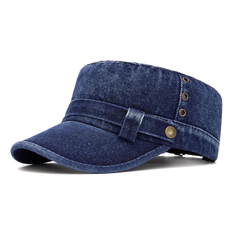 

Denim Hat Men s Sunscreen Flat Cap темно-синього кольору