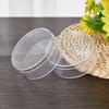 12 Stück Klare Runde Süßigkeitenbox 8 cm mit Deckel PS-Material Transparenter Aufbewahrungsbehälter Hochzeitsgastgeschenk Abschlussfeier Schmuckperlen