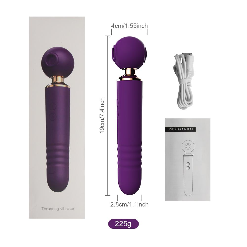3 In 1 Clitoris Sucking Telescopic Dildo Vibrator Female Vaginal Clit Sucks Stimulator G Spot Vibrating Sex Toys For Women Couple