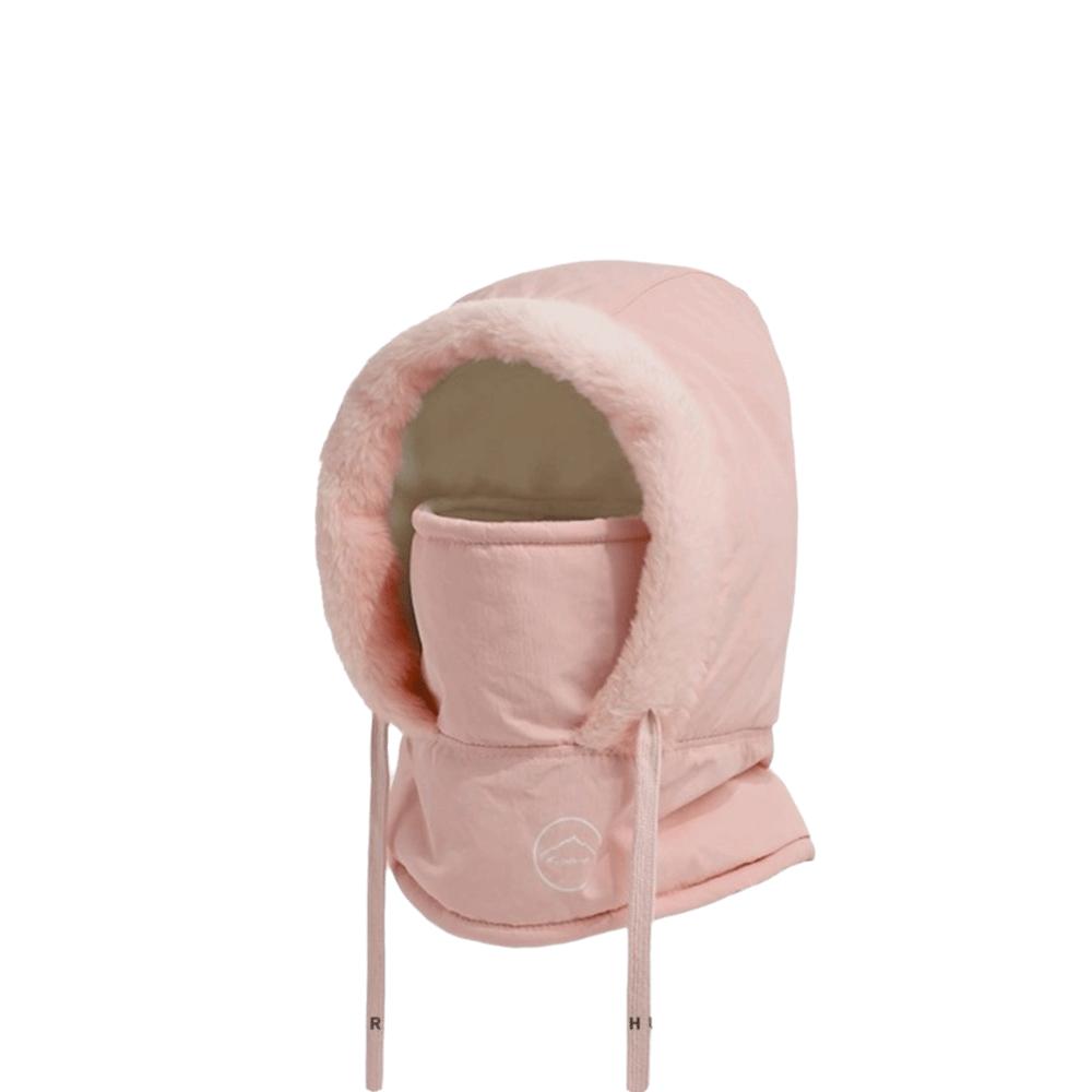 Windproof Beanies Cap Plush Ear Protection Hat Fashion Integrated Mask Scarf Hat Set  for Women