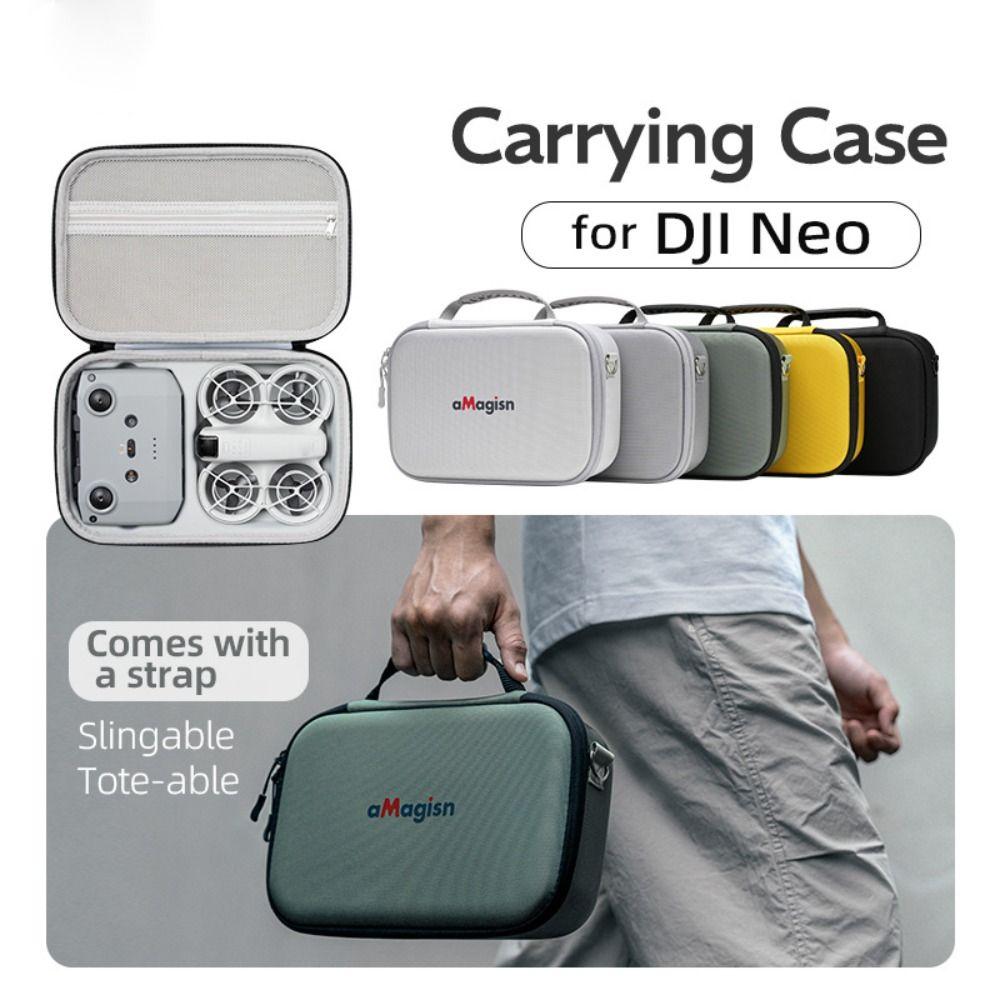 

Waterproof Drone Carrying Case EVA Handbag Travel Remote Controller Storage Bag for DJI Neo сірий