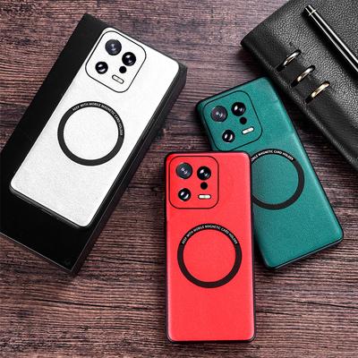 Magsafe Magnetic Wireless Charging Case for Xiaomi Redmi Note 13 Pro 12T Pro 12 Pro + 11 11S 10 Pro Redmi K60 K50 K40 PU Leather Cover