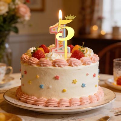 10 Pièces Dorées Brillantes Toppers de Gâteau Chiffres 0-9 Picots Dorés avec Couronne Décoration de Cupcake DIY pour Fête d'Anniversaire Anniversaire de Mariage