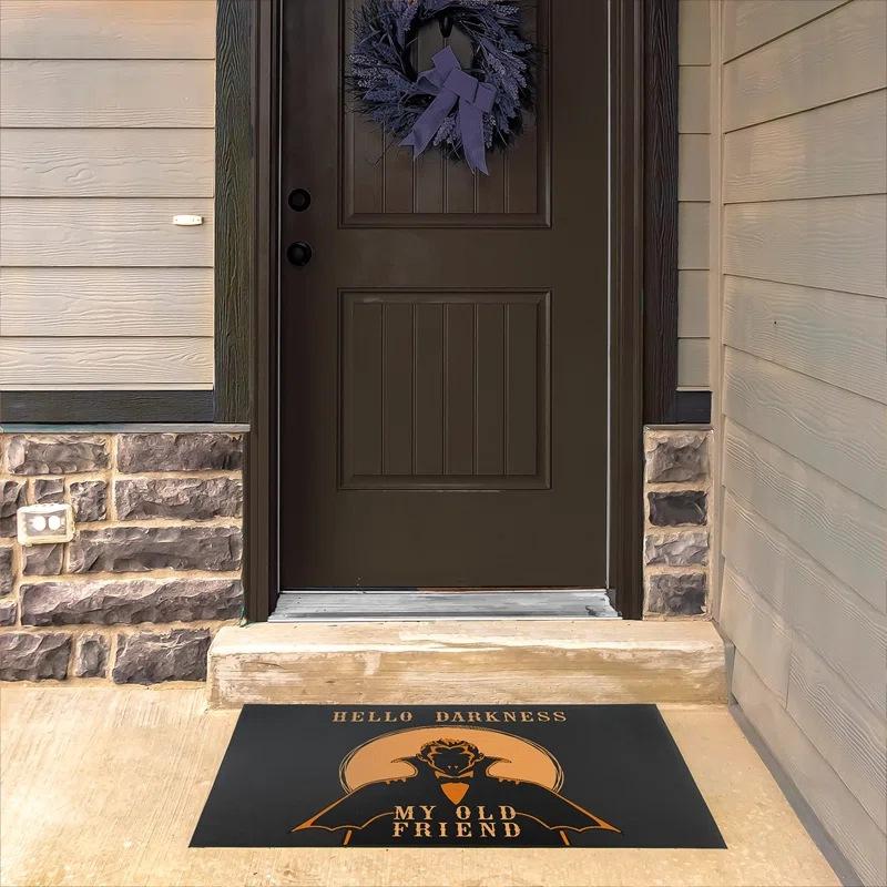 Halloween Scene Crystal Velvet Entrance Door Mat Non-Slip And Dirt-Resistant Easy To Take Care Of Universal Floor Mat