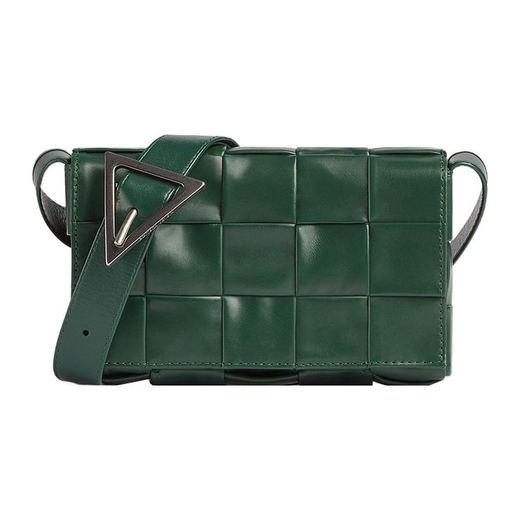 

Bottega Veneta Cassette Intreccio Woven Magnetic Closure Leather Shoulder Crossbody Bag Small Men bags Rain-Tree-Green 717587VCQ713061 Basic Set (Bag+Dust Bag)