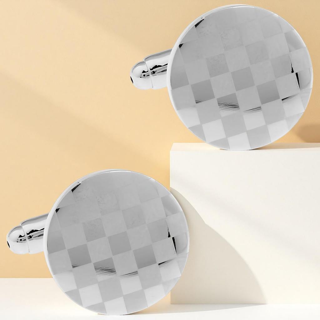 V-förmige Metallmanschettenknöpfe mit lasergraviertem Logo und gebürsteter Oberfläche