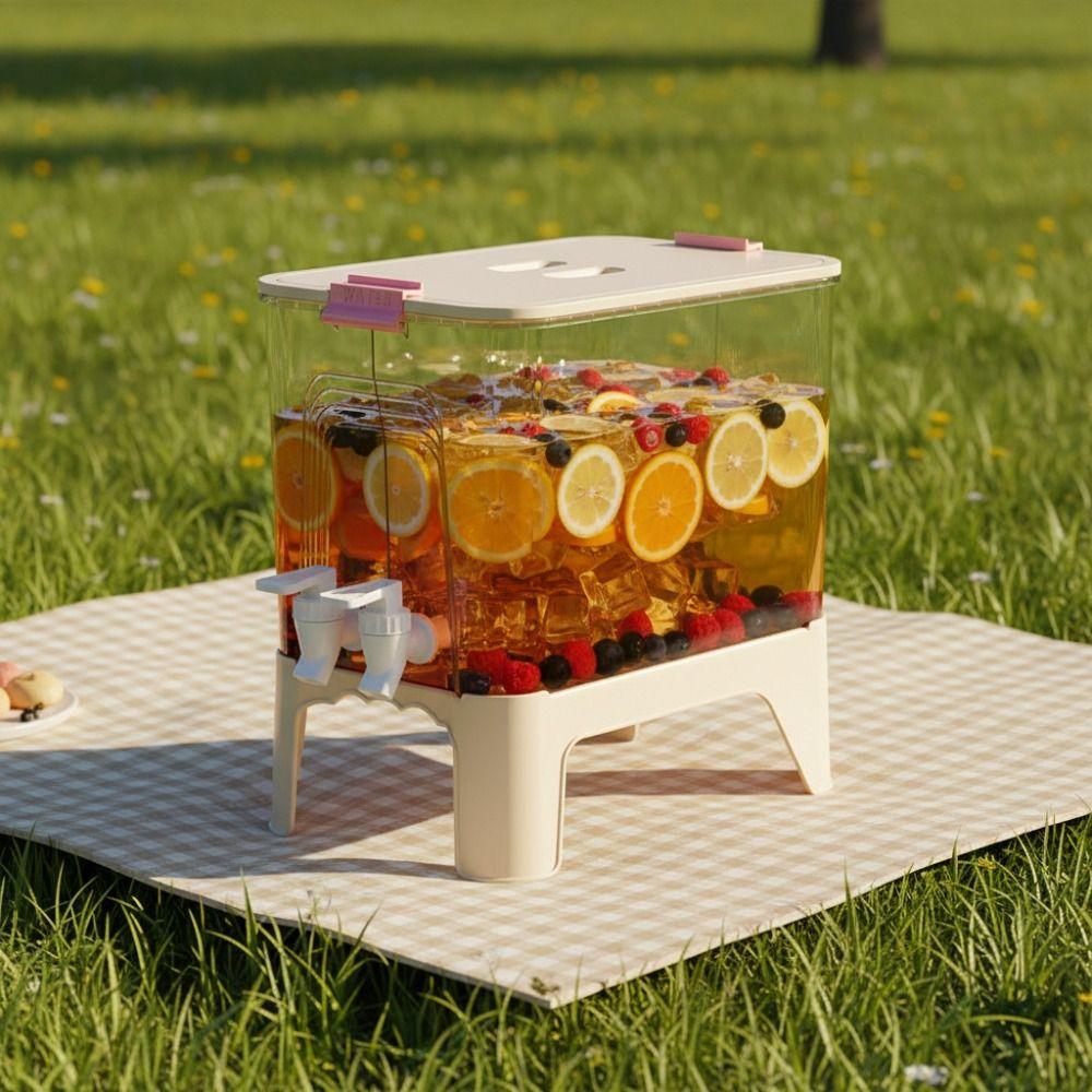 Plastic 6.5L Cold Drink Dispenser Large Capacity Beverage Dispenser Fridge Cold Kettle  Lemonade